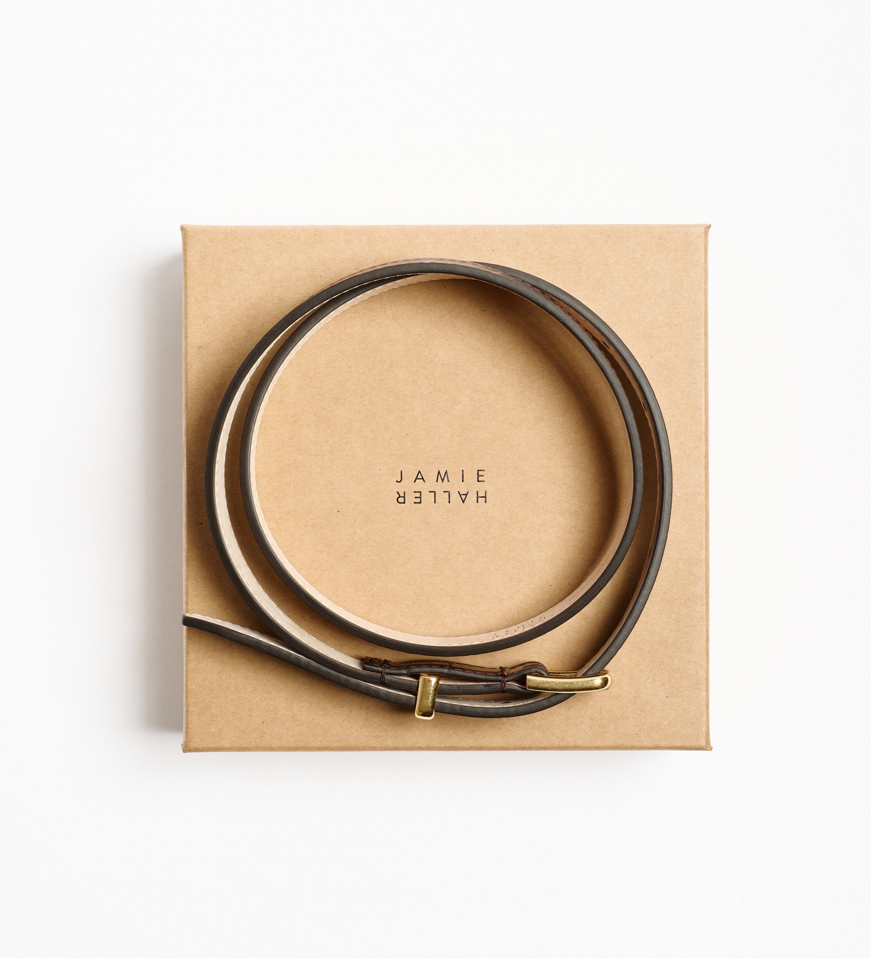 Jamie Haller - The Slim Bar Belt in Oxblood