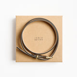 Jamie Haller - The Slim Bar Belt in Mustard Python