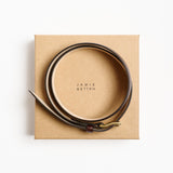 Jamie Haller - The Slim Bar Belt in Oxblood Croc