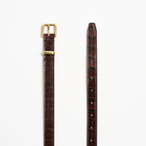 Jamie Haller - The Slim Bar Belt in Oxblood Croc