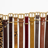 Jamie Haller - The Slim Bar Belt in Mustard Python