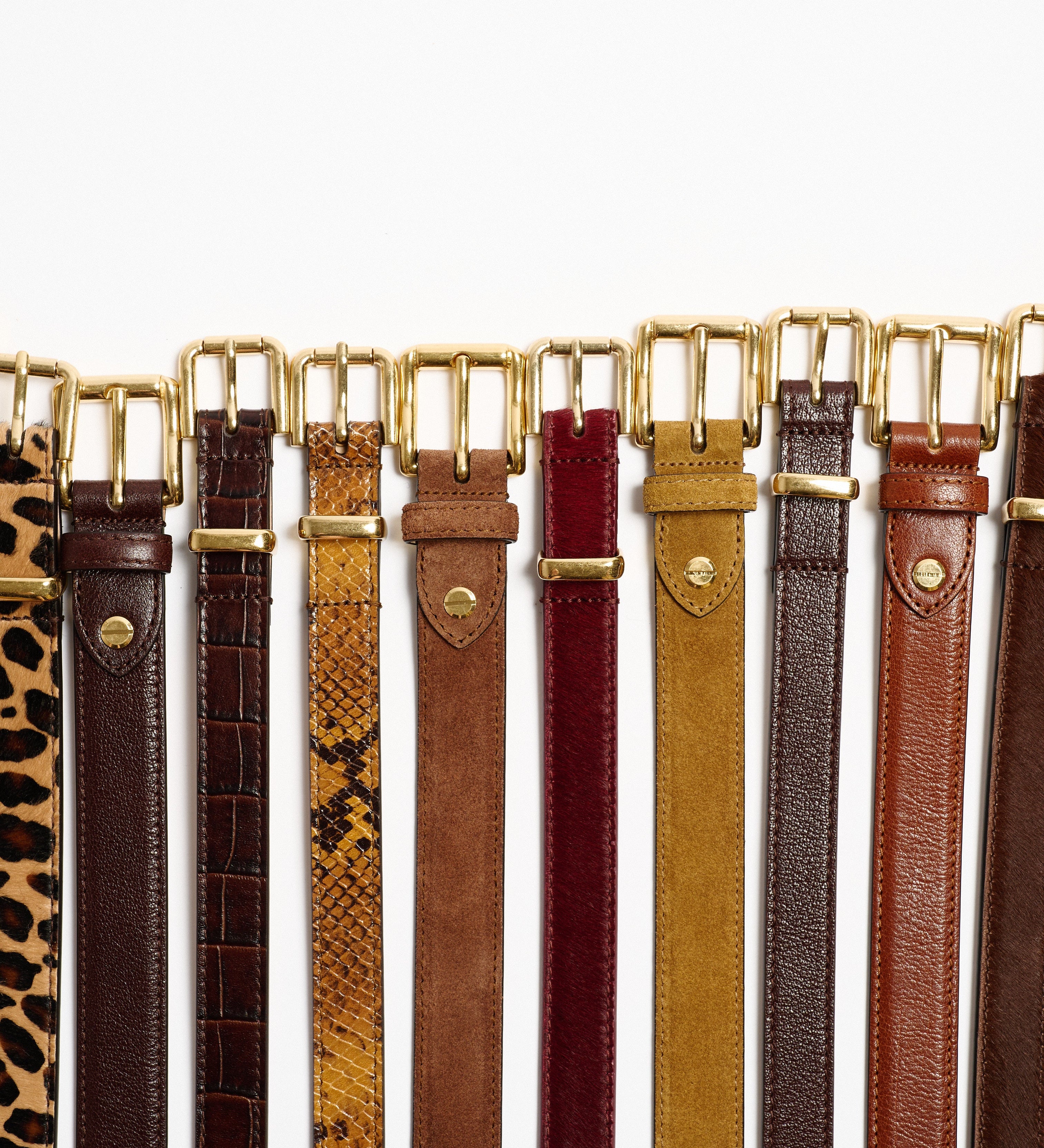 Jamie Haller - The Slim Bar Belt in Mustard Python