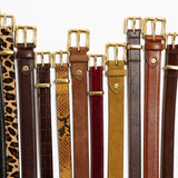 Jamie Haller - The Slim Bar Belt in Oxblood Croc