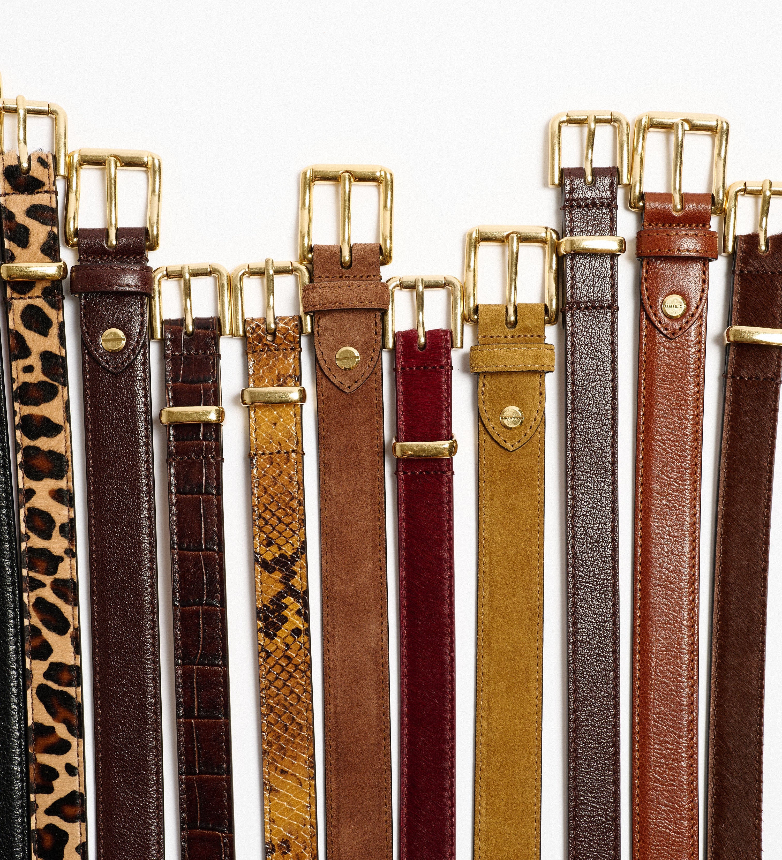 Jamie Haller - The Slim Bar Belt in Oxblood Croc