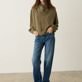Jamie Haller - The Hankie Blouse in Cypress Stripe