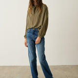 Jamie Haller - The Hankie Blouse in Cypress Stripe