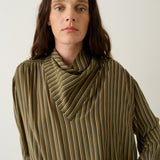 Jamie Haller - The Hankie Blouse in Cypress Stripe