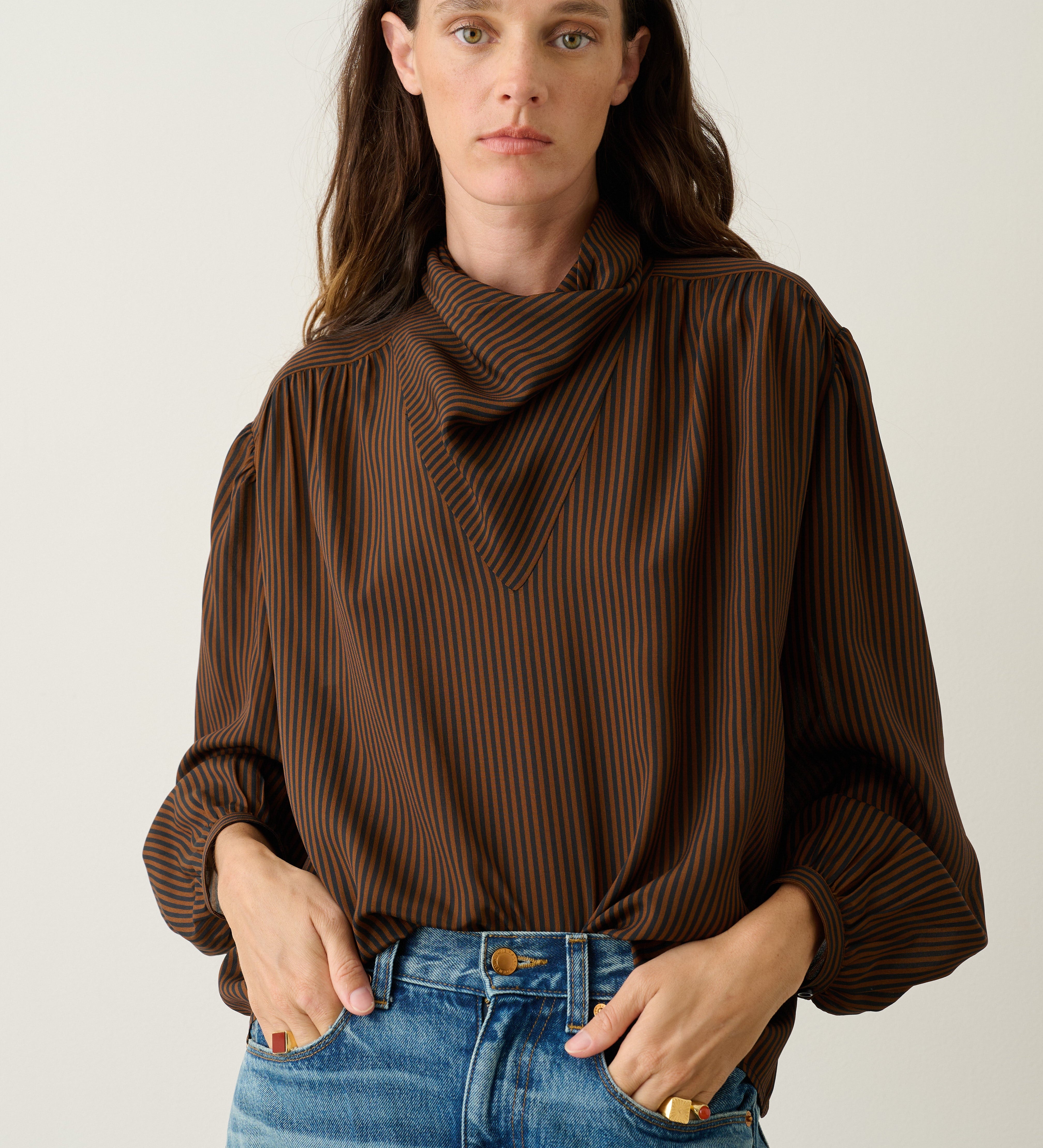 Jamie Haller - The Hankie Blouse in JH Signature Stripe