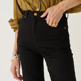 Jamie Haller - The Petite Crease Jean in Black
