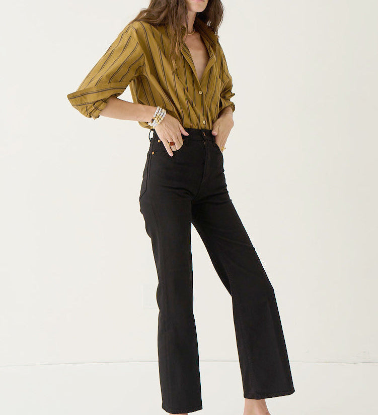 Jamie Haller - The Petite Crease Jean in Black