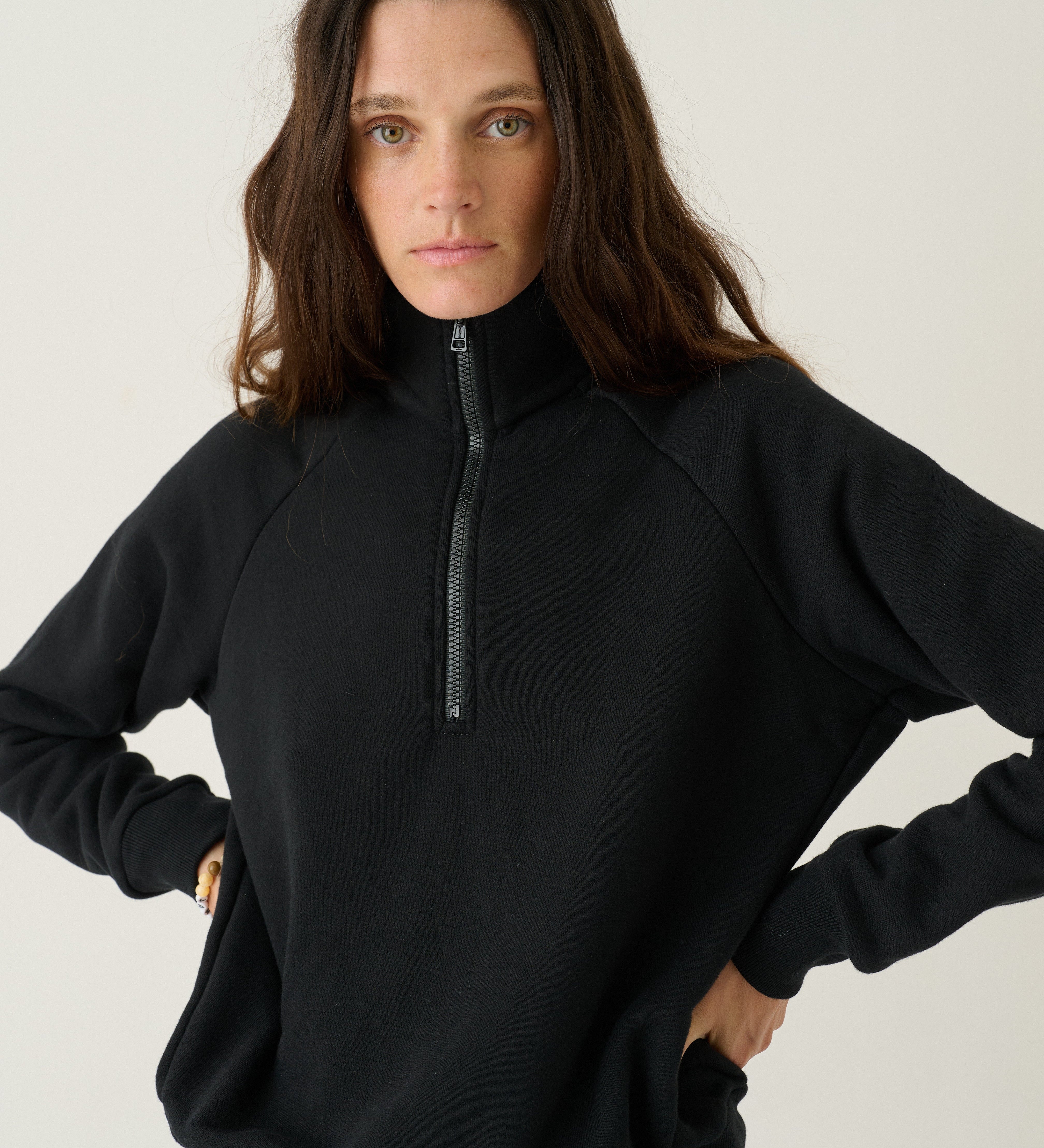Jamie Haller - The Quarter Zip in Black