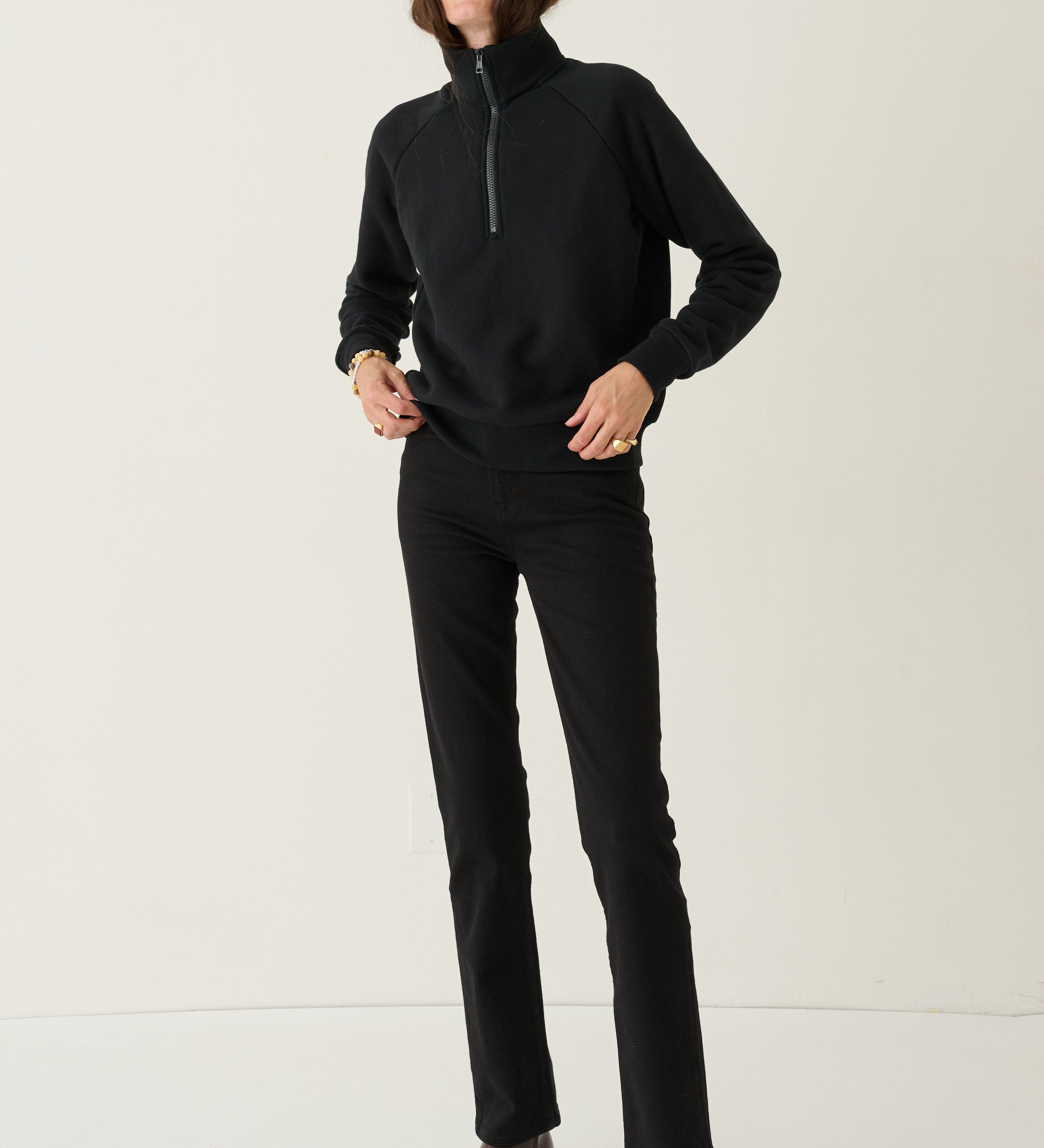 Jamie Haller - The Quarter Zip in Black