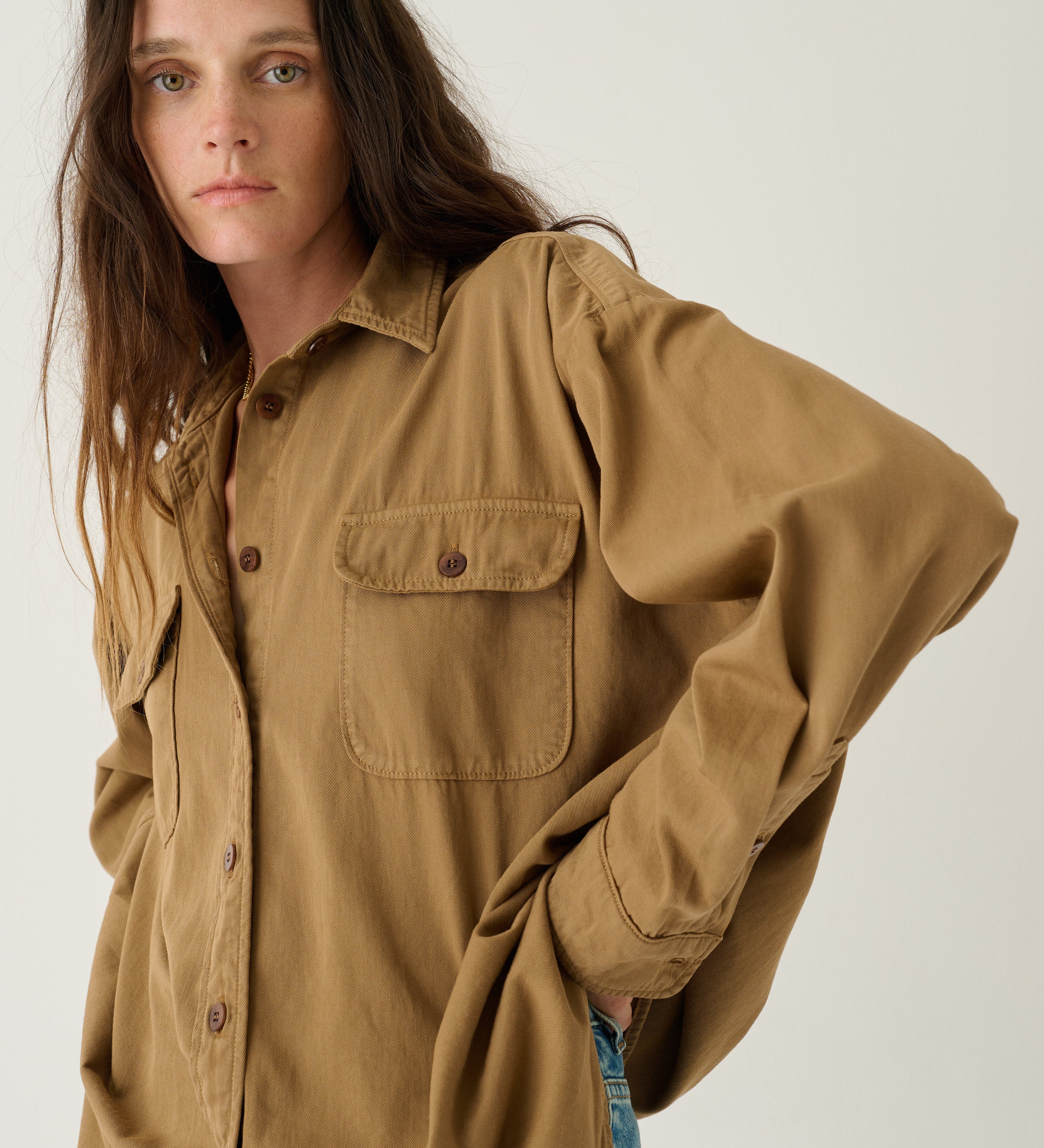 Jamie Haller - The Big Shirt in Camel