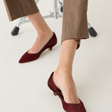 Jamie Haller - The Kitty Point Heel in Ponyhair Claret