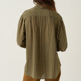 Jamie Haller - The Lucy Blouse in Cypress Stripe