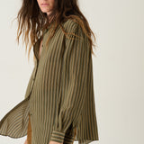 Jamie Haller - The Lucy Blouse in Cypress Stripe