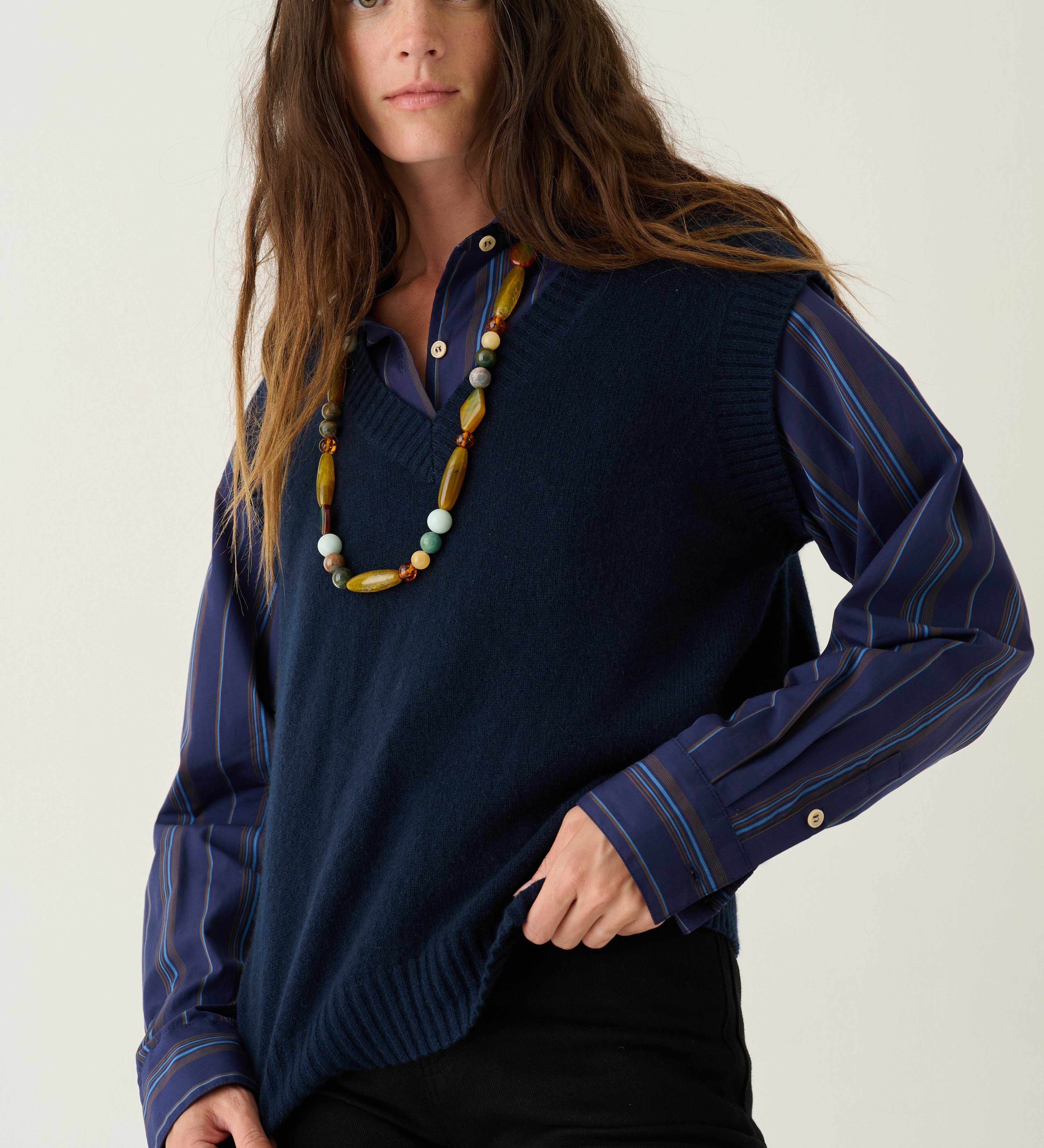 Jamie Haller - The Weekend Shirt in Royal Stripe