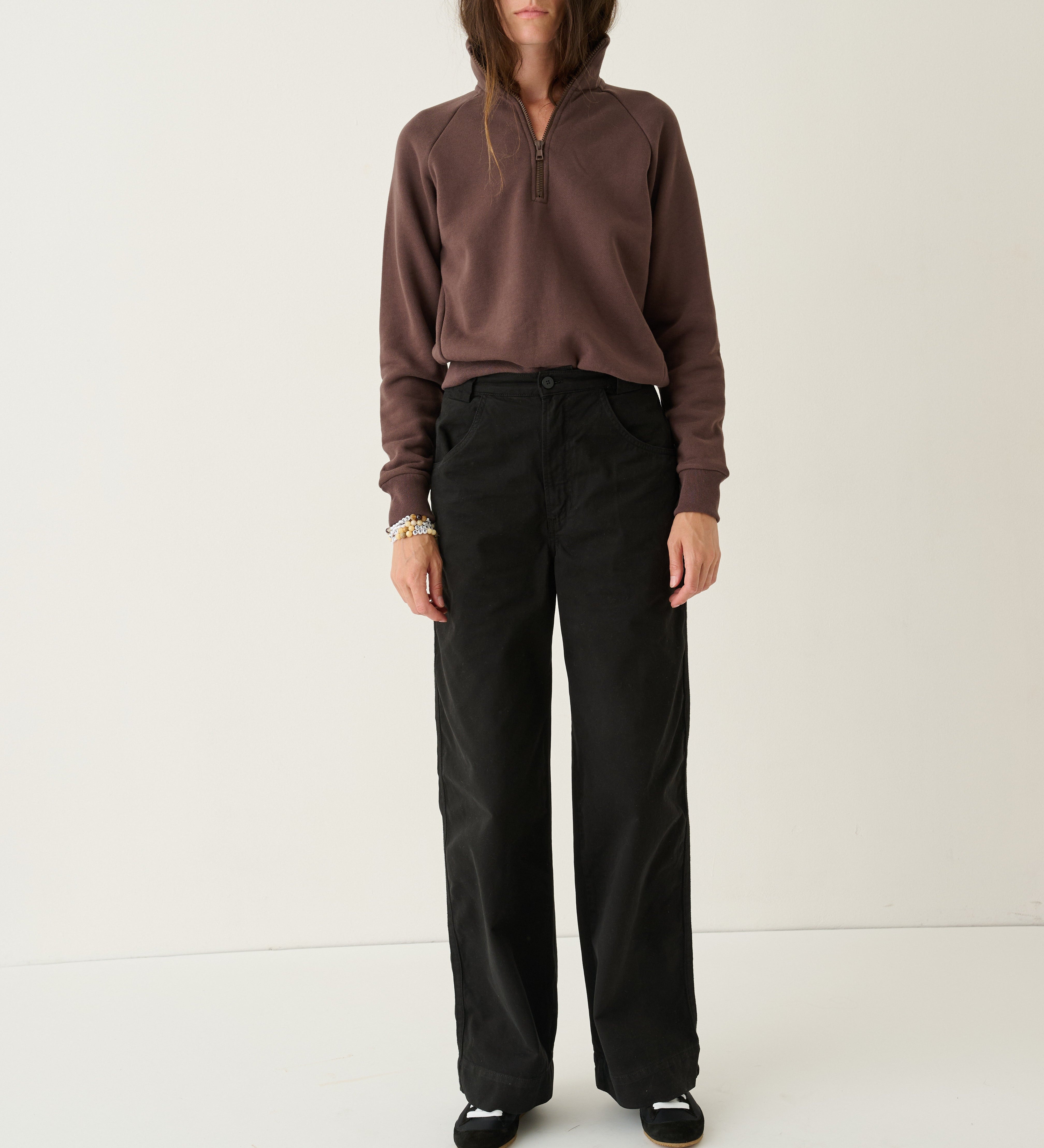 Jamie Haller - The Quarter Zip in Brown