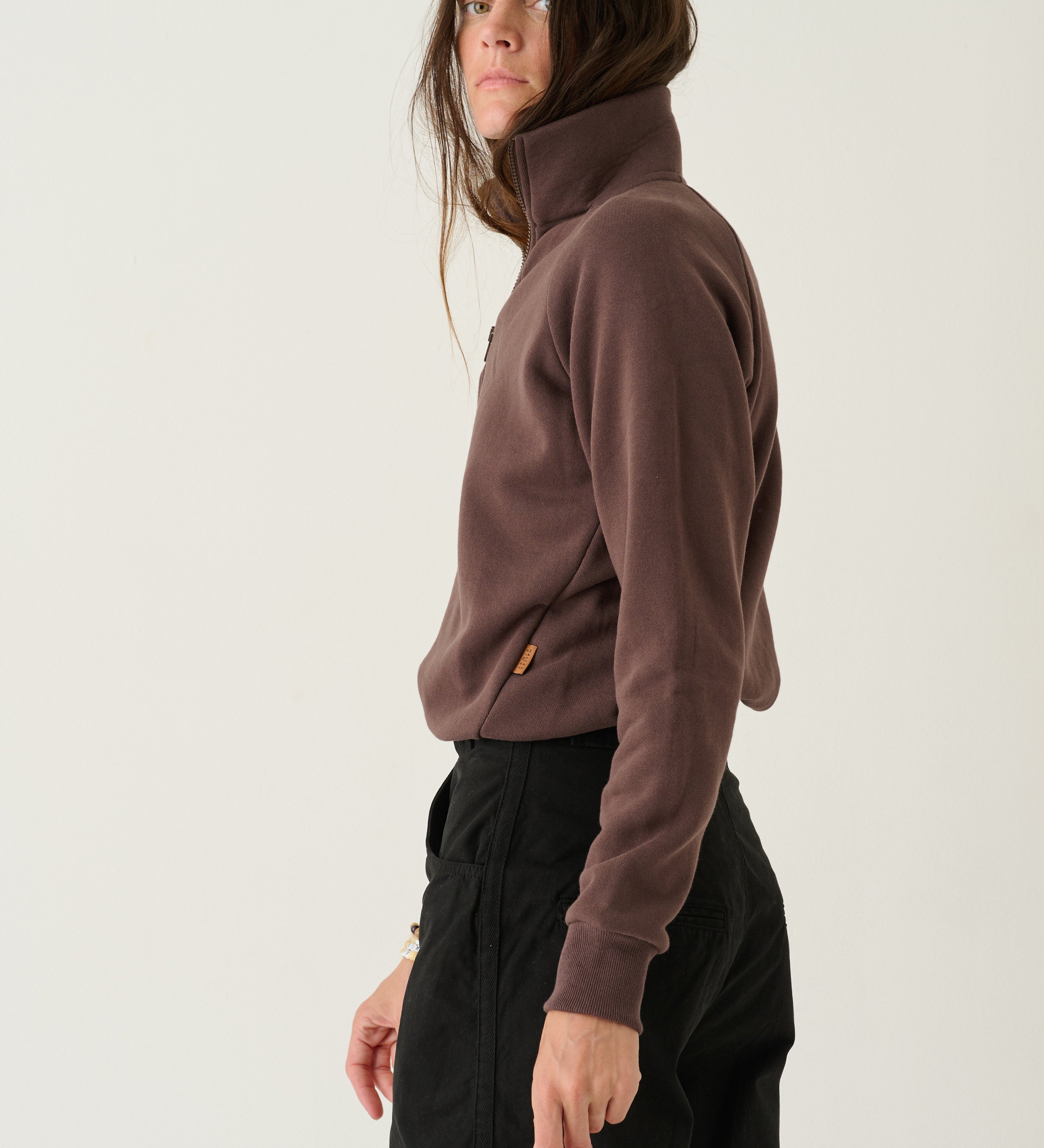 Jamie Haller - The Quarter Zip in Brown