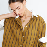 Jamie Haller - The Crosby Shirt in Goldenrod Stripe