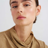 Jamie Haller - The Cowl Tee in Gold Lame