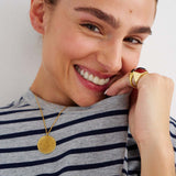 Jamie Haller - The Boxy Tee in Heather Navy Stripe