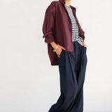 Jamie Haller - The Triple Pleat Trouser in Dark Navy