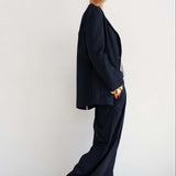 Jamie Haller - The Triple Pleat Trouser in Dark Navy