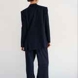 Jamie Haller - The Triple Pleat Trouser in Dark Navy