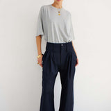 Jamie Haller - The Triple Pleat Trouser in Dark Navy