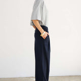 Jamie Haller - The Triple Pleat Trouser in Dark Navy