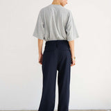 Jamie Haller - The Triple Pleat Trouser in Dark Navy