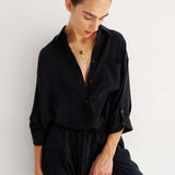 Jamie Haller - The Popover Silk in Black