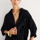 Jamie Haller - The Popover Silk in Black