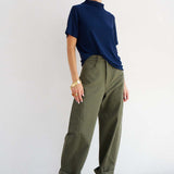 Jamie Haller - The Cowl Tee in Blue Lame