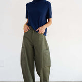 Jamie Haller - The Cowl Tee in Blue Lame