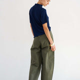 Jamie Haller - The Cowl Tee in Blue Lame