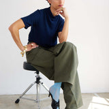 Jamie Haller - The Cowl Tee in Blue Lame