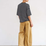 Jamie Haller - The Boxy Tee in Black White Stripe