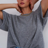 Jamie Haller - The Cashmere Tee in Light Heather