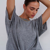 Jamie Haller - The Cashmere Tee in Light Heather