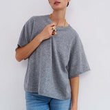 Jamie Haller - The Cashmere Tee in Light Heather