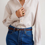 Jamie Haller - The Weekend Shirt in Tan Stripe