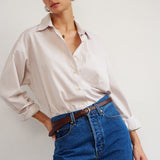 Jamie Haller - The Weekend Shirt in Tan Stripe