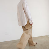 Jamie Haller - The Triple Pleat Pant in Tan