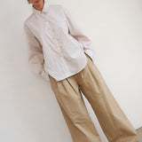 Jamie Haller - The Triple Pleat Pant in Tan