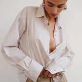 Jamie Haller - The Weekend Shirt in Tan Stripe
