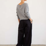 Jamie Haller - The Triple Pleat Pant in Black