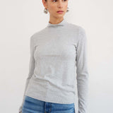 Jamie Haller - The Mock Neck in Heather Grey