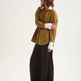 Jamie Haller - The Crosby Shirt in Goldenrod Stripe